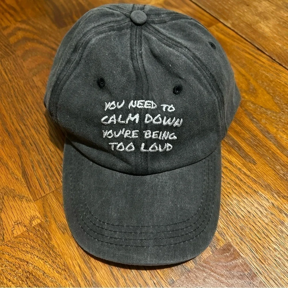 N/A embroidered slogan
